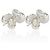 Autre Marque John Hardy Sterling Silver Diamond Pebble Heart Ohrringe - Ansicht 2