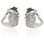 Autre Marque John Hardy Sterling Silver Diamond Pebble Heart Ohrringe - Ansicht 3