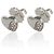 Autre Marque John Hardy Sterling Silver Diamond Pebble Heart Ohrringe - Ansicht 4