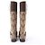 Gucci GG Canvas & Leder Long Boots in Brown 674673, Größe EU 37.5 - Ansicht 3