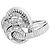Autre Marque Anello "Tourbillon" in oro bianco, platino e diamanti. - vista 3