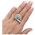 Autre Marque Anello "Tourbillon" in oro bianco, platino e diamanti. - vista 6