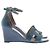 Hermès Sandali con zeppa « Legend » blu anatra - vista 3