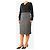 Dolce & Gabbana Falda midi de tweed a cuadros blanco y negro - size UK 14 - vista 2