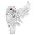 Boucheron Ring, "Sammlungs Tiere: "Cypris, der Schwan", Weißgold, Diamanten, Rubine.