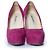 Brian Atwood, décolleté con plateau in camoscio rosa - vista 3
