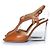 Brian Atwood Maison Margiela, compensées en cuir marron - vue 2