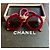 Runde Sonnenbrille Chanel burgunder- Himbeere rot 5489 3N - Ansicht 4