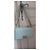 Sac à rabat Chanel Boy Médium en cuir irisé bleu clair - vue 8