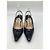 Décolleté Slingback Manolo Blahnik in pelle nera - vista 12