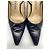 Décolleté Slingback Manolo Blahnik in pelle nera - vista 18