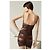 Vestido Bandage Herve Leger Marrón Metalizado - vista 4