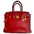Hermès Birkin 35 Bolso de cuero rojo