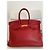 Hermès Birkin 35 Bolso de cuero rojo - vista 2