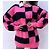 MSGM Pink and Black Checkered Mohair Blend Sweater Dress - view 3
