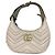 Bolsa Gucci Marmont em pele acolchoada branca em meia lua