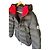 Plumífero Moncler negro con cuello rojo
