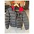 Plumífero Moncler negro con cuello rojo - vista 6