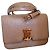 Kleine Burberry TB Schultertasche aus hellkamelfarbenem Leder mit Monogramm