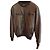 Autre Marque MARKUP Men's Brown Leather Bomber Jacket