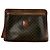 Bolsa de mão em couro marrom Céline Macadam