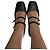 Zapatos de salón Jonak de cuero negro con doble correa