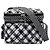Chanel Lunch Box Schultertasche aus schwarzem CC Canvas Gingham