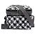 Chanel Lunch Box Schultertasche aus schwarzem CC Canvas Gingham - Ansicht 7
