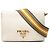 Prada White Vitello Daino Flap Crossbody
