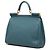Borsa Miss Sicily Dolce & Gabbana in vitello Dauphine blu Large - vista 2