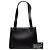 Chanel Mini Schultertasche aus schwarzem Kalbsleder mit Logo - Ansicht 7