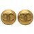 Chanel Gold CC Vergoldete Runde Clip-On Ohrringe