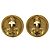 Chanel Gold CC Vergoldete Runde Clip-On Ohrringe - Ansicht 2