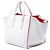 Céline Celine Phantom Luggage Tote en cuir blanc Medium - vue 2