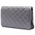 Chanel Silver CC gesteppte metallische Lammleder Wallet On Chain mit Kunstperlen - Ansicht 2