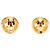 Orecchini a clip rotondi Sunburst Chanel Gold CC placcati oro D'oro - vista 2