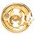 Orecchini a clip rotondi Sunburst Chanel Gold CC placcati oro D'oro - vista 3