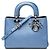 Borsa Diorissimo Mini in vitello martellato metallizzato blu Dior