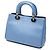 Borsa Diorissimo Mini in vitello martellato metallizzato blu Dior - vista 2