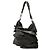 Autre Marque Saint Laurent Borsa Hobo Saint Tropez in pelle con volant nero Small - vista 2