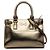 Salvatore Ferragamo Borsa Satchel Gancini Batik in pelle metallizzata oro Ferragamo