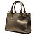 Salvatore Ferragamo Borsa Satchel Gancini Batik in pelle metallizzata oro Ferragamo - vista 2