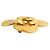 Chanel Gold CC vergoldete Kleeblatt-Brosche - Ansicht 2