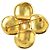 Chanel Gold CC vergoldete Kleeblatt-Brosche - Ansicht 3