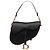 Borsa Saddle Dior in pelle di vitello grana grossa nera
