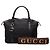 Bolso Gucci Black Medium GG Canvas Charm Dome Satchel - vista 7
