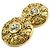 Orecchini a clip rotondi in cristallo placcati oro Chanel Gold CC