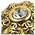 Orecchini a clip rotondi in cristallo placcati oro Chanel Gold CC - vista 12