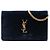 Autre Marque Portafoglio a catena Saint Laurent Kate in camoscio blu con monogramma
