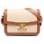 Céline Celine Beige Classique Canvas and Calfskin Triomphe Crossbody